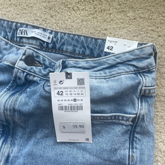 NEW ZARA JEANS - Zara Jeans Slim Flare - Picture 5 of 6